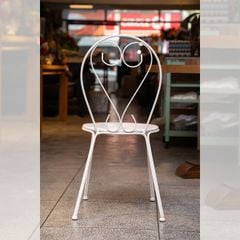 GHẾ SẮT NGOÀI TRỜI MÀU TRẮNG