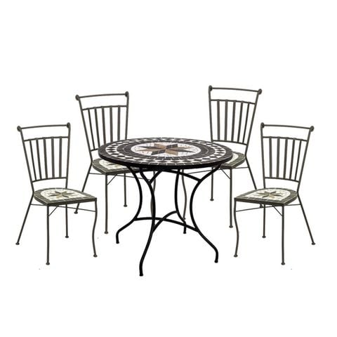 BỘ BÀN 4 GHẾ NGOÀI TRỜI MOSAIC KINA