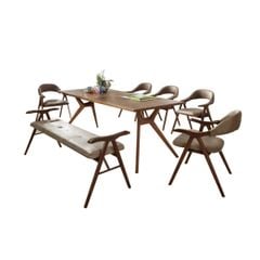 BỘ BÀN ĂN 6 GHẾ TAHOE WALNUT 2.0