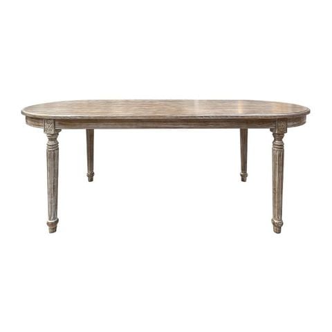 BÀN ĂN OVAL VINTAGE LOUIS FRENCH 1.8