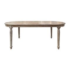 BÀN ĂN OVAL VINTAGE LOUIS FRENCH 1.8