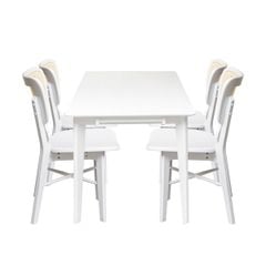 BỘ BÀN ĂN 4 GHẾ KATARINA MÀU TRẮNG 1.4