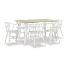 BỘ BÀN ĂN 6 GHẾ OSTAKA MÀU TRẮNG