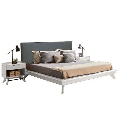 BỘ PHÒNG NGỦ RAINIER QUEEN SIZE MÀU TRẮNG 2 TÁP