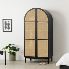 TỦ QUẦN ÁO REEMA MÀU ĐEN 2 CÁNH
