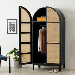 TỦ QUẦN ÁO REEMA MÀU ĐEN 2 CÁNH