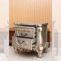 TỦ ĐẦU GIƯỜNG VERSAILLES MÀU BẠC