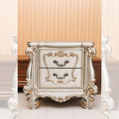 TỦ ĐẦU GIƯỜNG VERSAILLES MÀU BẠC
