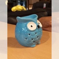 ĐÈN XÔNG TINH DẦU ĐỐT NẾN HÌNH CÚ MÀU XANH