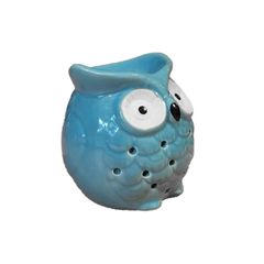 ĐÈN XÔNG TINH DẦU ĐỐT NẾN HÌNH CÚ MÀU XANH