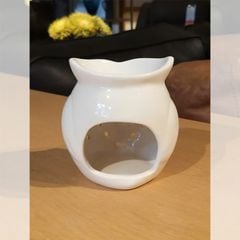 ĐÈN XÔNG TINH DẦU ĐỐT NẾN HÌNH CÚ MÀU TRẮNG