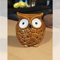 ĐÈN XÔNG TINH DẦU ĐỐT NẾN HÌNH CÚ MÀU NÂU