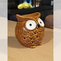 ĐÈN XÔNG TINH DẦU ĐỐT NẾN HÌNH CÚ MÀU NÂU