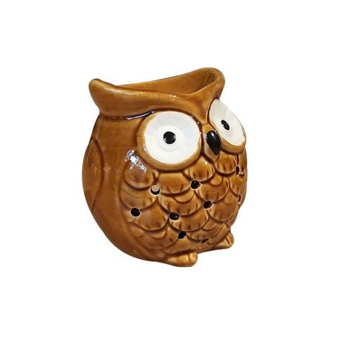 ĐÈN XÔNG TINH DẦU ĐỐT NẾN HÌNH CÚ MÀU NÂU