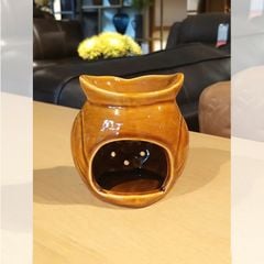 ĐÈN XÔNG TINH DẦU ĐỐT NẾN HÌNH CÚ MÀU NÂU