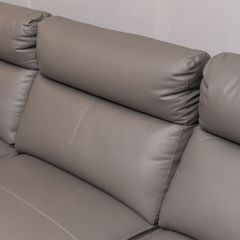 GHẾ SOFA GÓC DA BÒ DARK GREY 8029