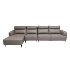 GHẾ SOFA GÓC DA BÒ DARK GREY 8029