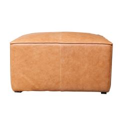 OTTOMAN TIMBER COGNAC LEATHER