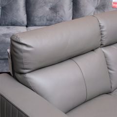 GHẾ SOFA 2 CHỖ DA BÒ DARK GREY 8029