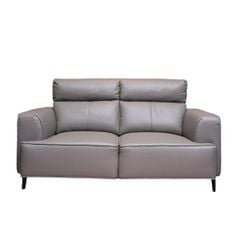 GHẾ SOFA 2 CHỖ DA BÒ DARK GREY 8029