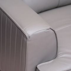 GHẾ SOFA 2 CHỖ DA BÒ DARK GREY 8029
