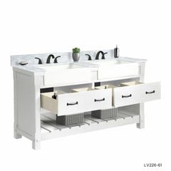 TỦ LAVABO FARMINGTON 61 INCH MÀU TRẮNG