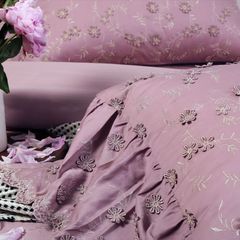 BỘ CHĂN GA GỐI MONICA VIOLET- WASHED SATEEN COTTON 80S