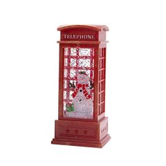 ĐỒ TRANG TRÍ - DECOR CHRISTMAS ĐÈN TUYẾT TRẠM ĐIỆN THOẠI SNOWMAN BÉ