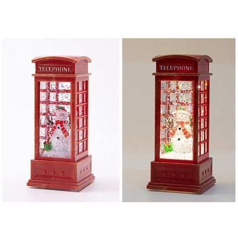 ĐỒ TRANG TRÍ - DECOR CHRISTMAS ĐÈN TUYẾT TRẠM ĐIỆN THOẠI SNOWMAN BÉ