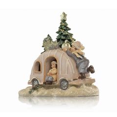 ĐỒ TRANG TRÍ CHRISTMAS - TƯỢNG Ô TÔ MÀU KEM