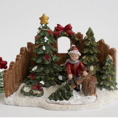 ĐỒ TRANG TRÍ CHRISTMAS - CẬU BÉ VÀ CÂY THÔNG