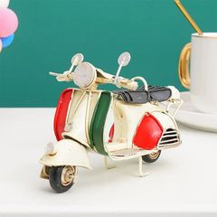 XE VESPA MÀU TRẮNG MÔ HÌNH VINTAGE METAL