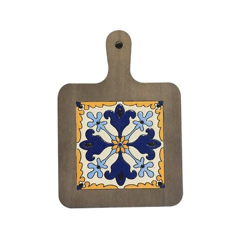 MIẾNG LÓT NỒI GỖ MẶT SỨ HỌA TIẾT VINTAGE