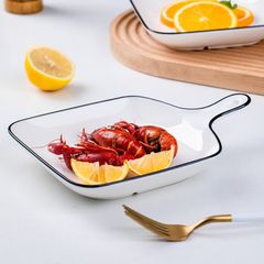 ĐĨA SỨ VUÔNG CÓ TAY CẦM