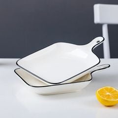 ĐĨA SỨ VUÔNG CÓ TAY CẦM