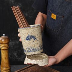 ỐNG ĐỰNG ĐŨA HOẠ TIẾT CÁ