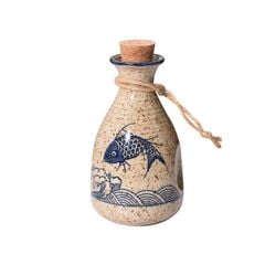 BỘ BÌNH RƯỢU HOẠ TIẾT CÁ