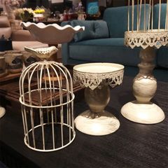 ĐẾ NẾN TRANG TRÍ VINTAGE HÌNH LỒNG CHIM