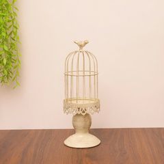 ĐẾ NẾN TRANG TRÍ VINTAGE HÌNH LỒNG CHIM