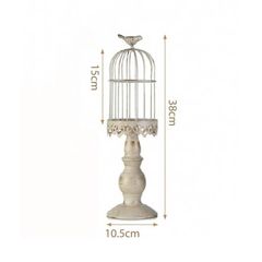 ĐẾ NẾN TRANG TRÍ VINTAGE HÌNH LỒNG CHIM