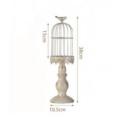 ĐẾ NẾN TRANG TRÍ VINTAGE HÌNH LỒNG CHIM