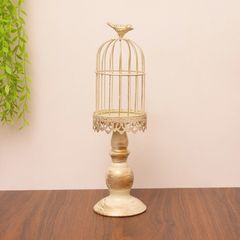 ĐẾ NẾN TRANG TRÍ VINTAGE HÌNH LỒNG CHIM