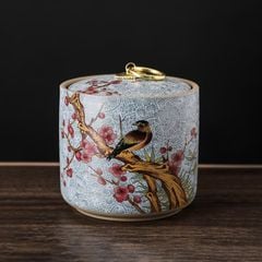 HŨ ĐỰNG ĐỒ KHÔ HOẠ TIẾT HOA ĐÀO