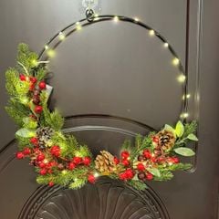 VÒNG TRANG TRÍ CHRISTMAS KÈM ĐÈN LED