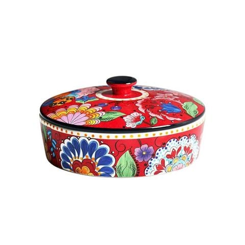 KHAY SỨ ĐỰNG SNACK CÓ NẮP