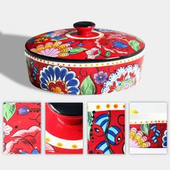 KHAY SỨ ĐỰNG SNACK CÓ NẮP