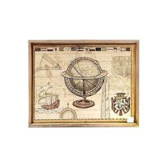 KHUNG TRANH TRANG TRÍ BẢN ĐỒ ĐẠI TÂY DƯƠNG ( ATLANTIC OCEAN)