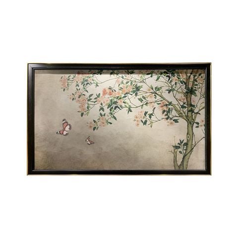 KHUNG TRANH TRANG TRÍ HOA BƯỚM TRÊN THUNG LŨNG