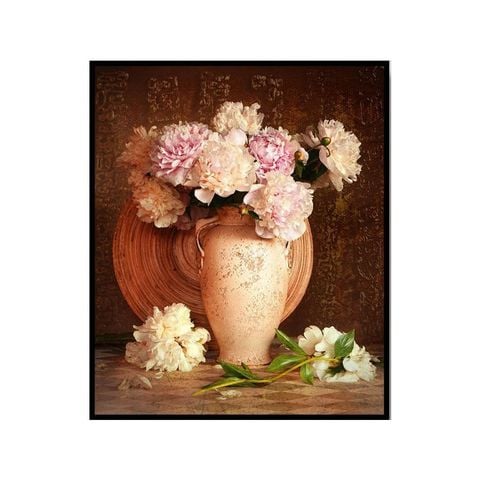 KHUNG TRANH TRANG TRÍ - BÌNH HOA PEONY