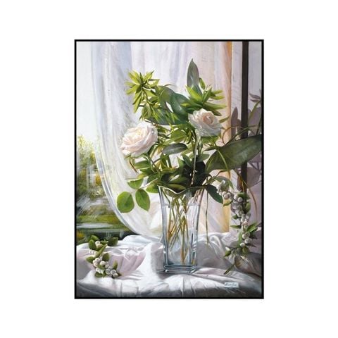 KHUNG TRANH TRANG TRÍ - HỒNG TRẮNG SỚM MAI